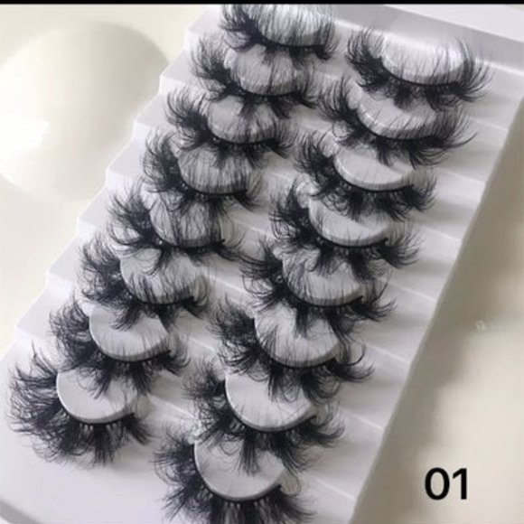 DIVA-1 PAIRS, 25MM MINK REUSABLE EYELASHES FLUFFY-SUPER WISPY - Picture 1 of 9